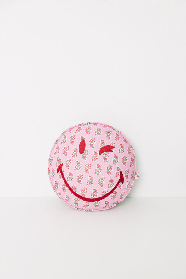Women'secret Coj&iacute;n redondo estampado Smiley estampado
