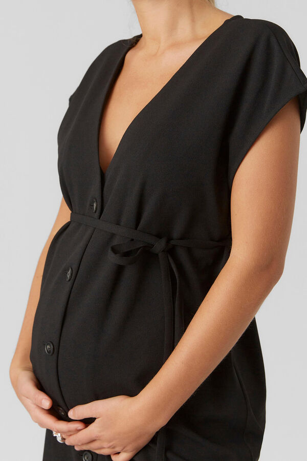 Mamalicious Vestido curto estilo blazer maternity  preto