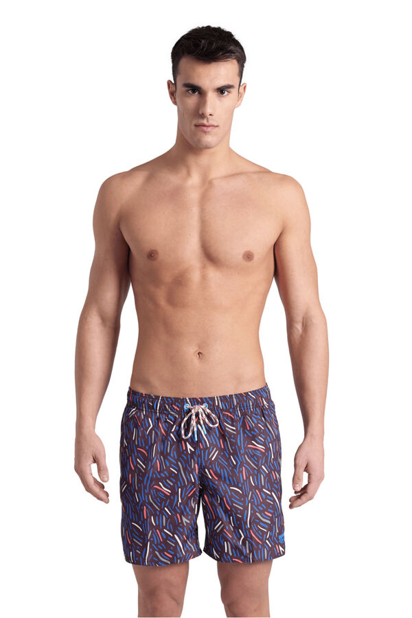 Arena Bóxer de playa arena para hombre Allover marrón