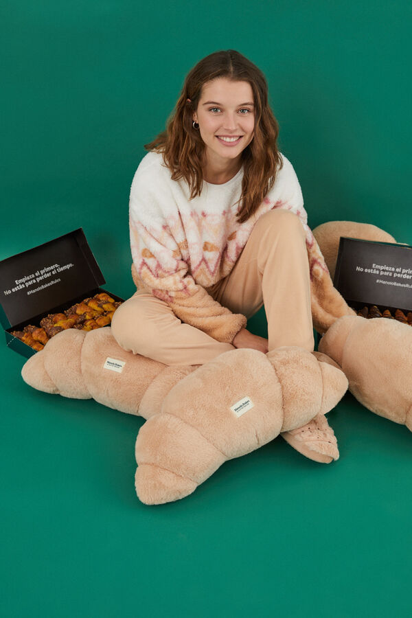 Womensecret Pijama polar rebordo Manolo Bakes estampado