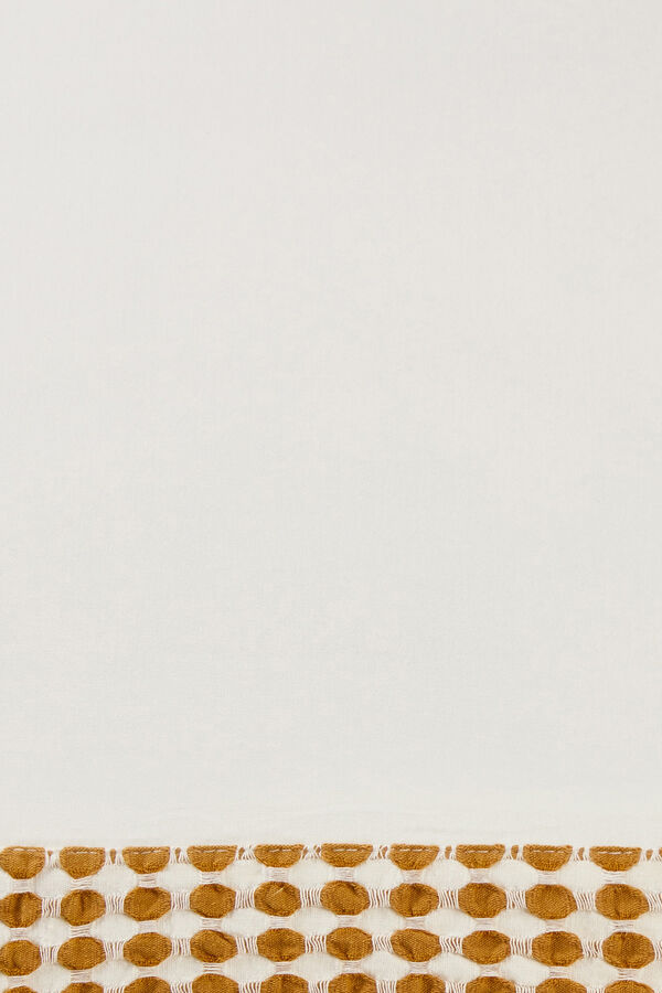 Textura Funda de almohada tejido gofrado amarillo