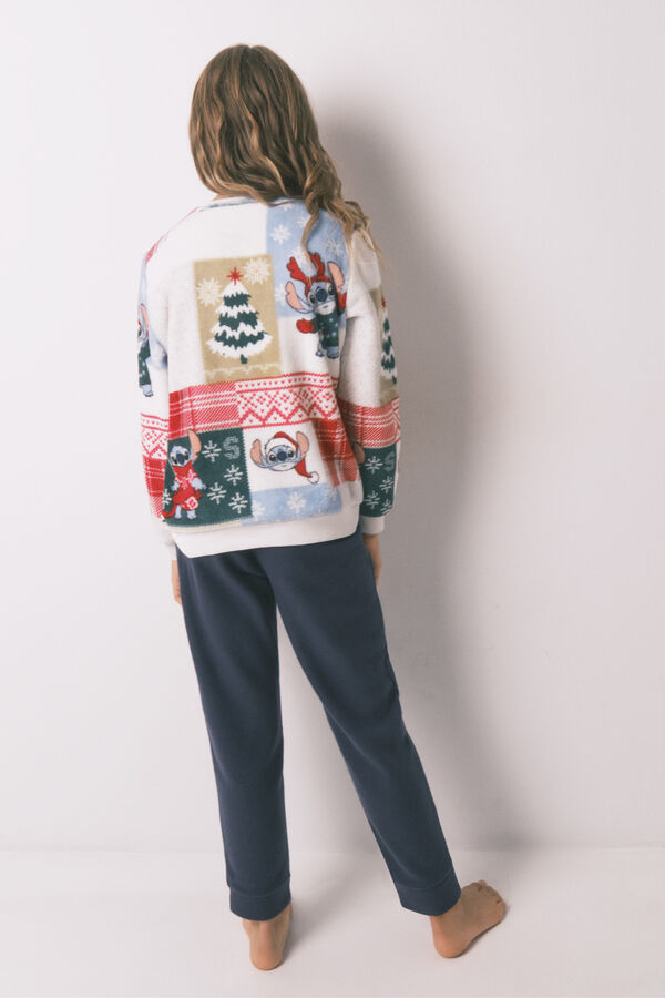 Women'secret Pijama polar infantil Stitch bege