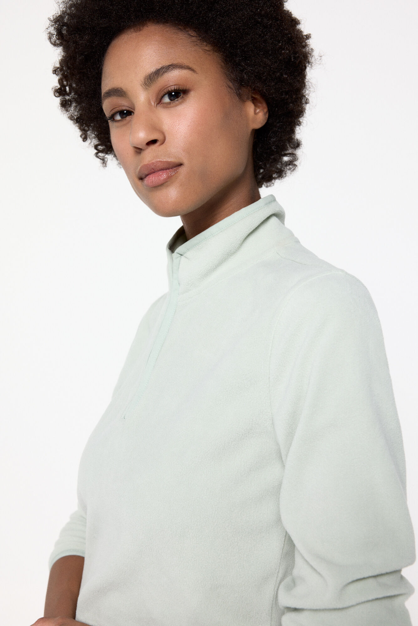 Only Play Sweatshirt cropped com gola com fecho-&eacute;clair