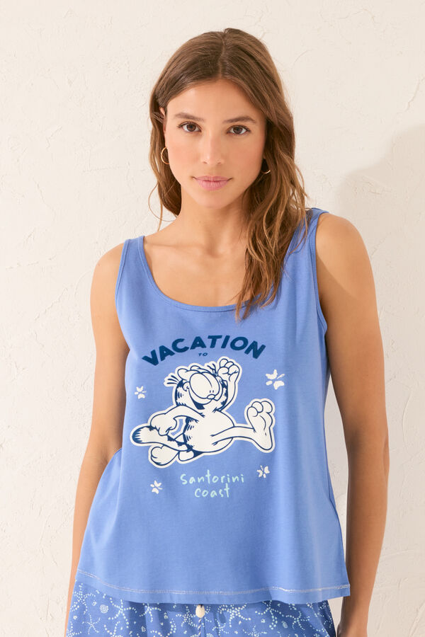 Women'secret Pijama azul marinho com al&ccedil;as azul