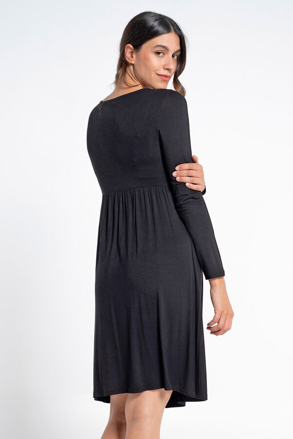 Ohma! Vestido premamá evasée negro