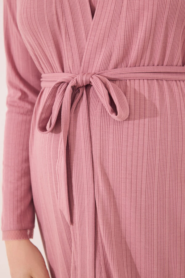 Women'secret Robe midi pointelle "maternity" rosa rosa