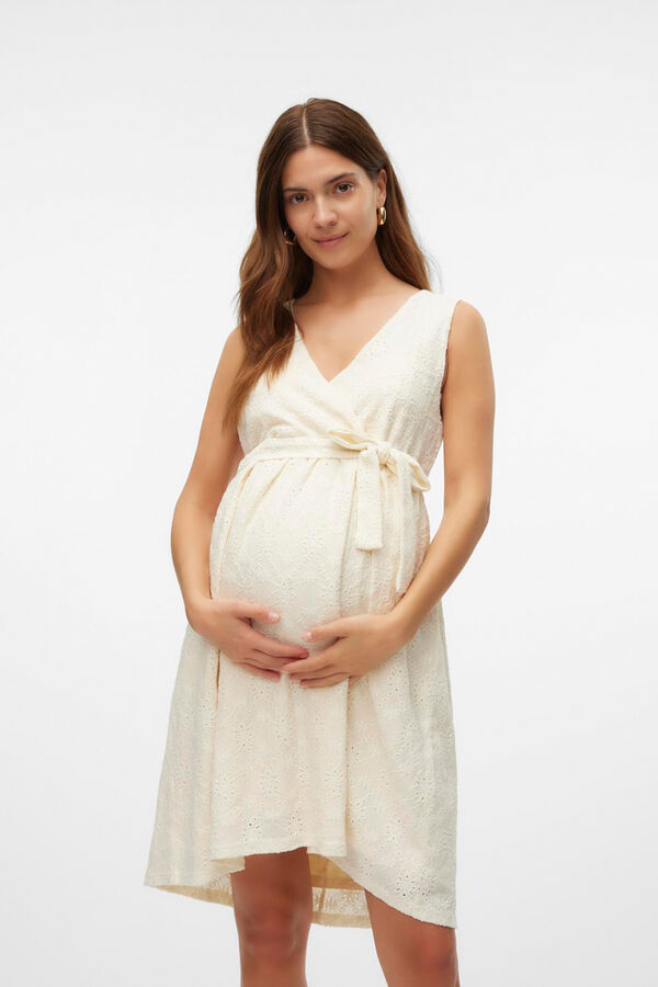 Mamalicious Vestido curto maternity e amamenta&ccedil;&atilde;o  branco