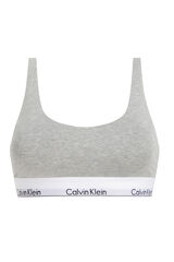 Calvin Klein Sutiã triangular com logo CK cinzento