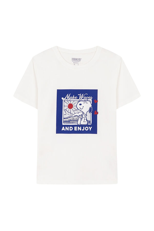 Women'secret Camiseta 100% algod&oacute;n gris Snoopy  gris