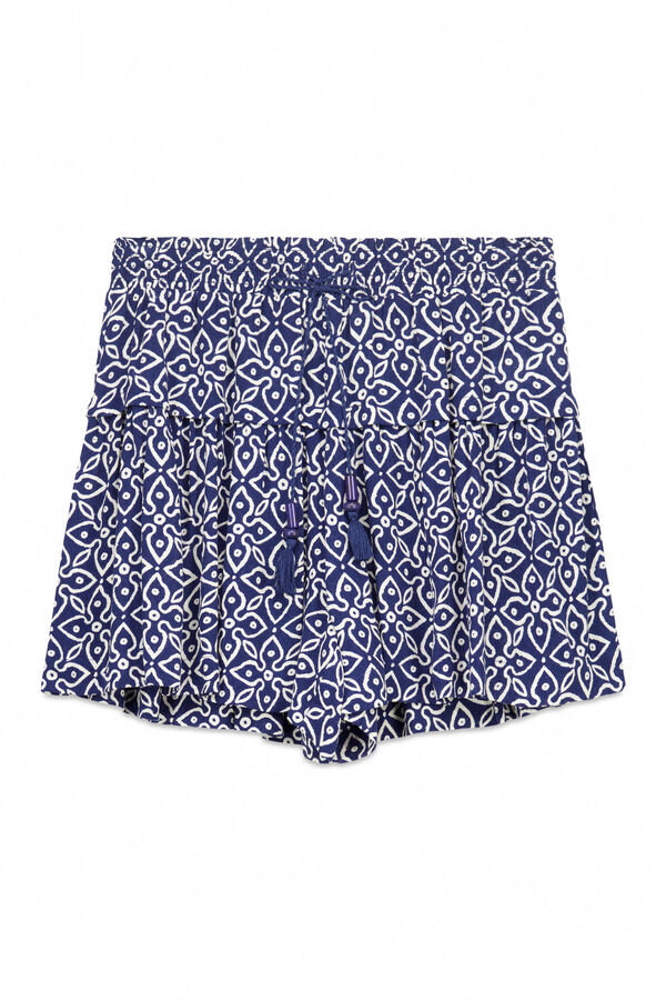 Women'secret Calça com estampado de carimbo azul azul