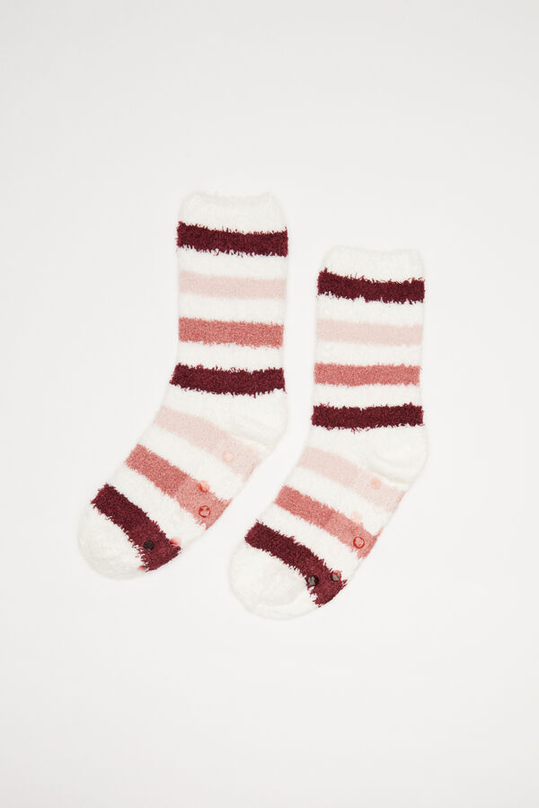 Women'secret Calcetines pelo rayas rosa rosa