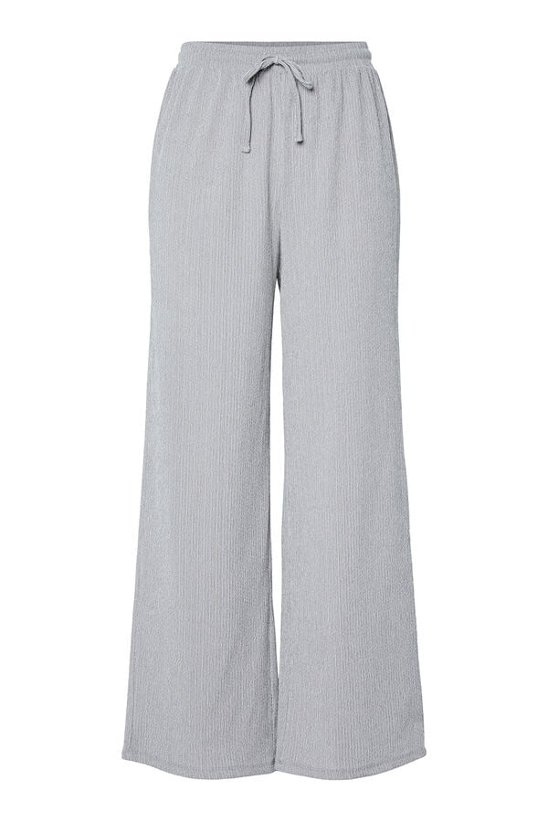 Pieces Pantal&oacute;n fluido gris
