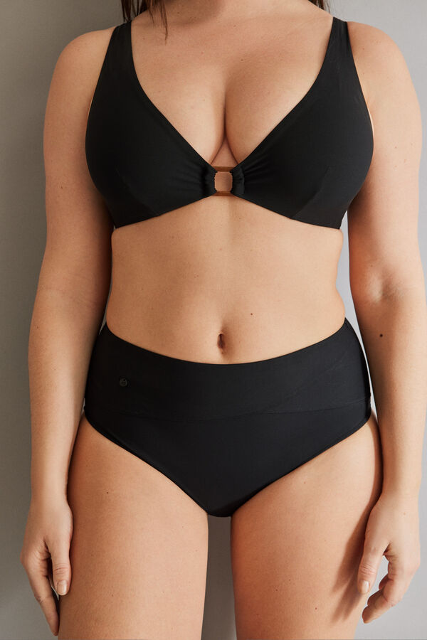 Women'secret Braga bikini alta moldeador negro negro