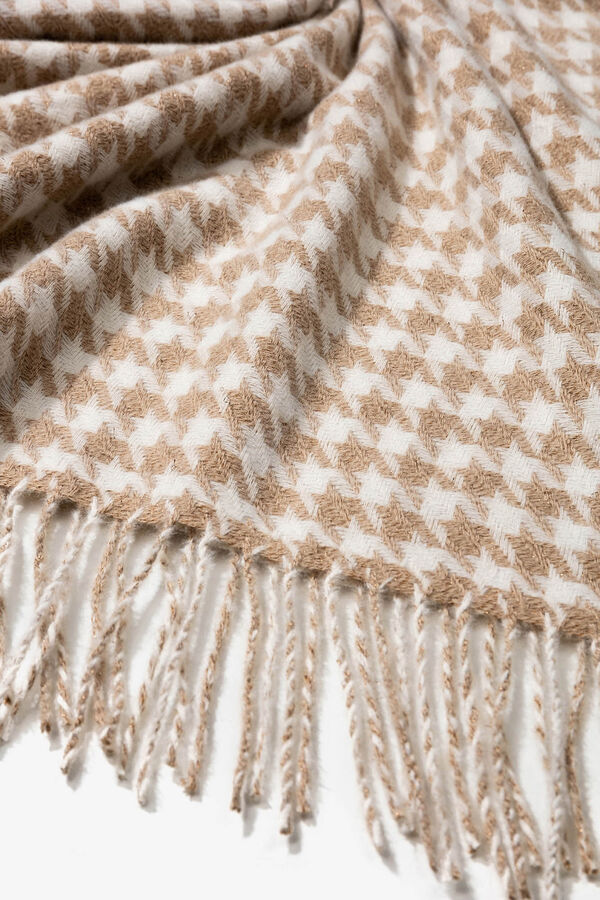 Vilanova Bufanda Estampado Pata de Gallo beige