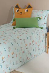 Textura Set funda n&oacute;rdica y funda almohada perros algod&oacute;n percal. Cama 80-90cm. azul