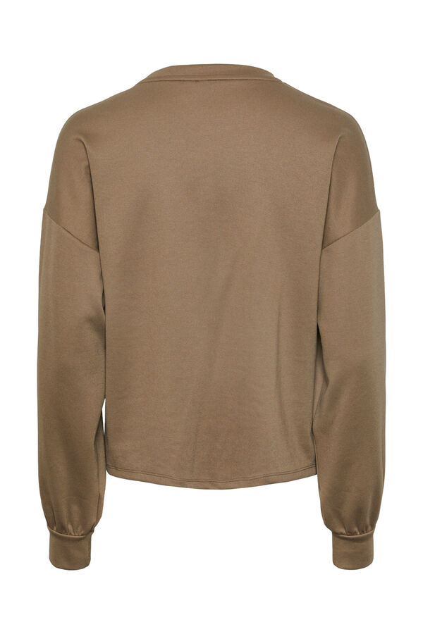 Pieces Sudadera b&aacute;sica  marr&oacute;n