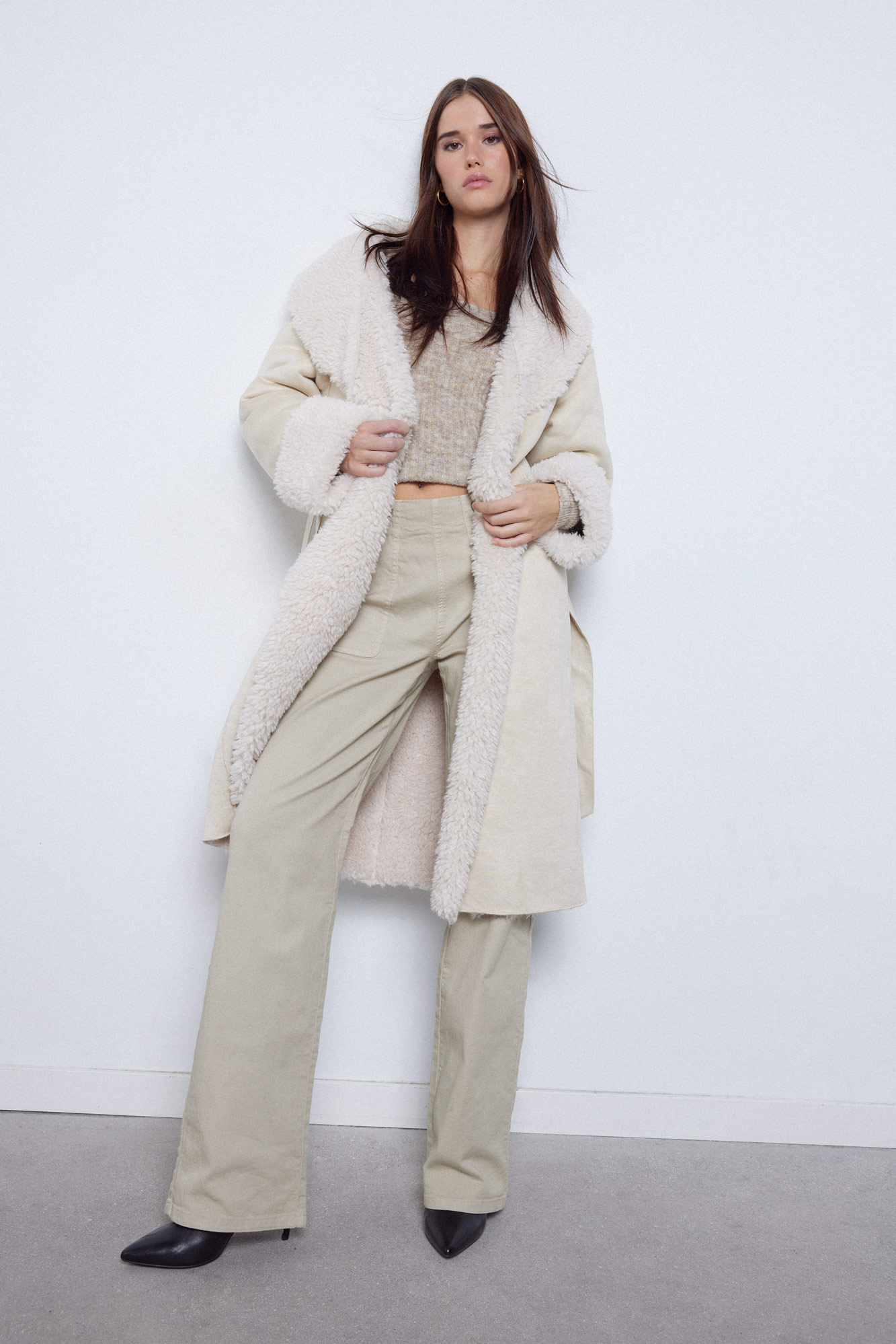 Cortefiel Abrigos De Mujer Springfield De Paño Abrigo Negro Mujer