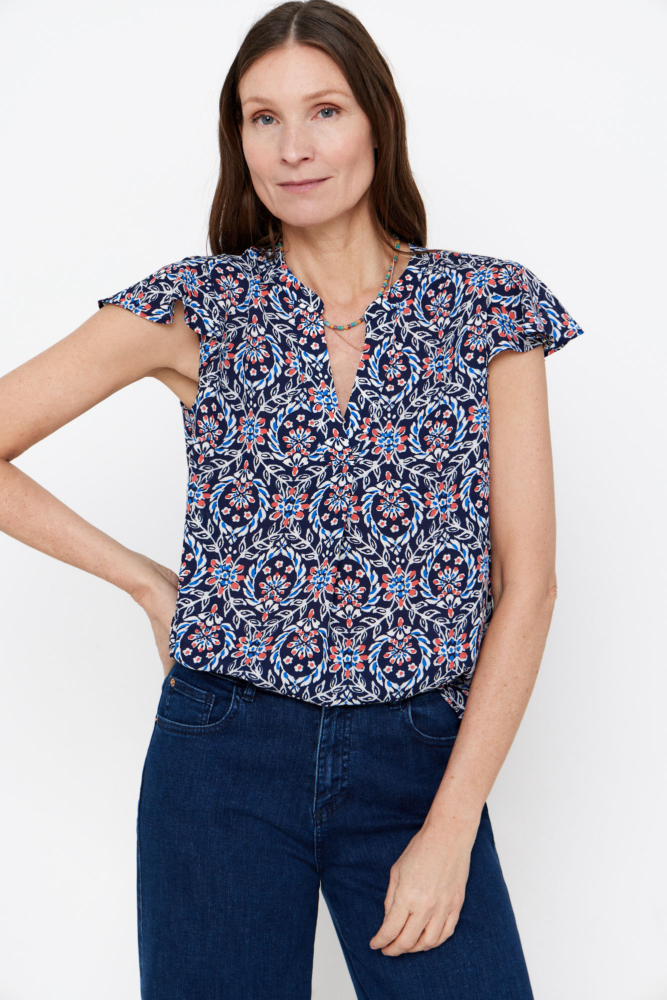 Blusas Cortefiel Mujer Nuevo Blusa Manga Volante Ofertas En Blusas