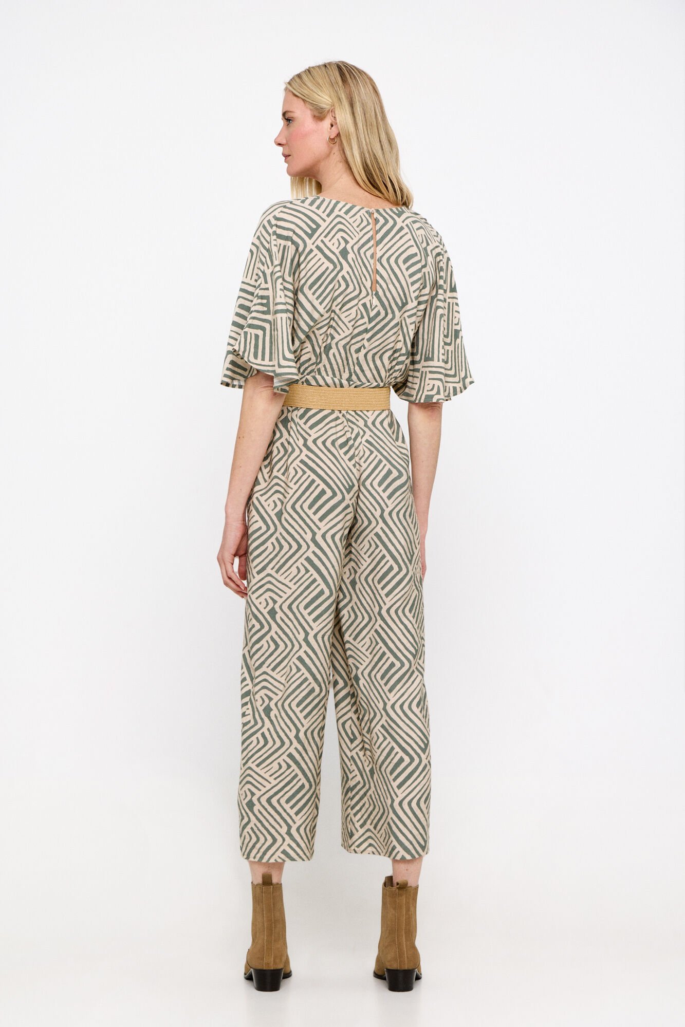 Mono cruzado estampado Ofertas en monos de mujer Fifty Factory