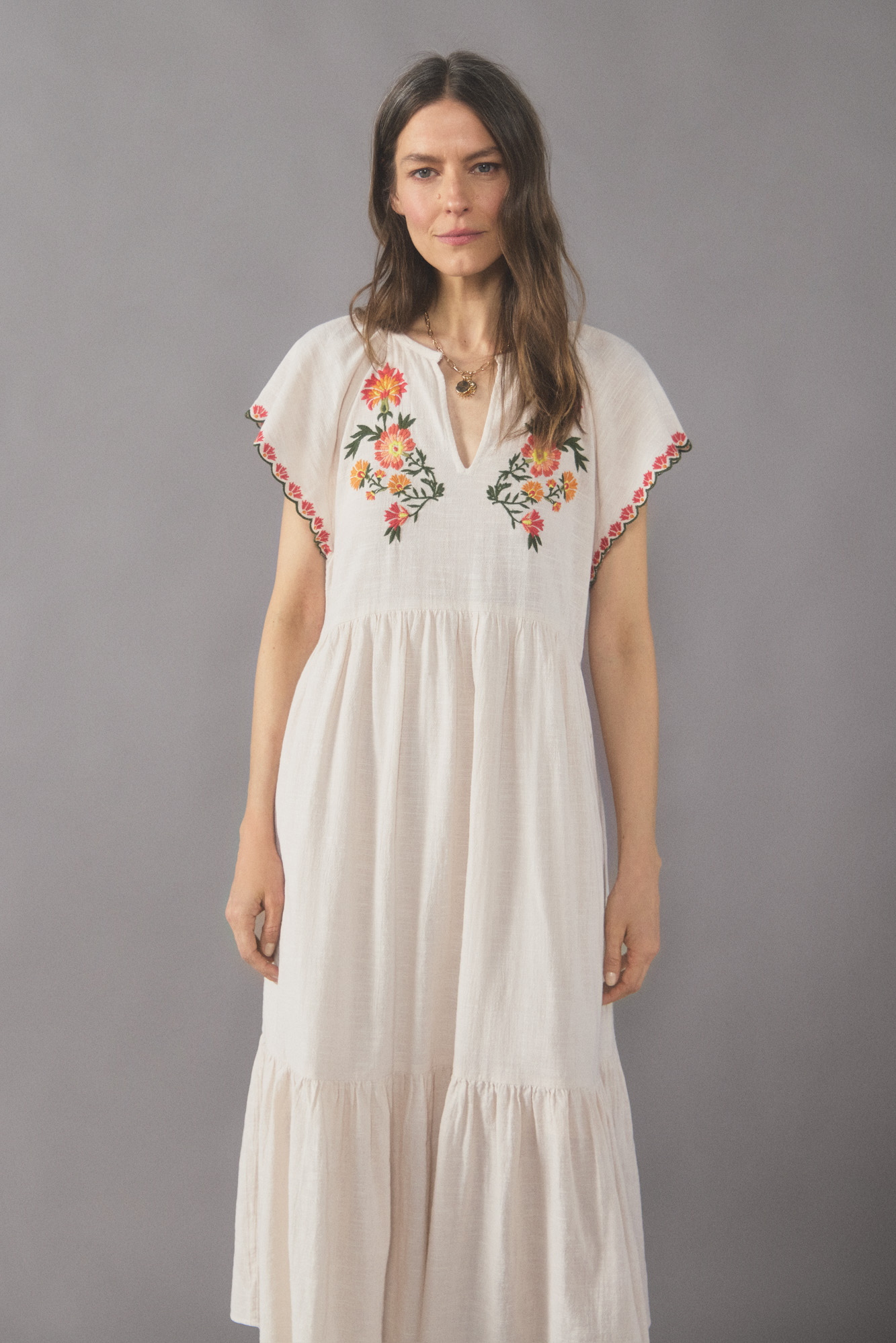 Vestido algodón bordado Ofertas en vestidos de mujer Fifty Factory