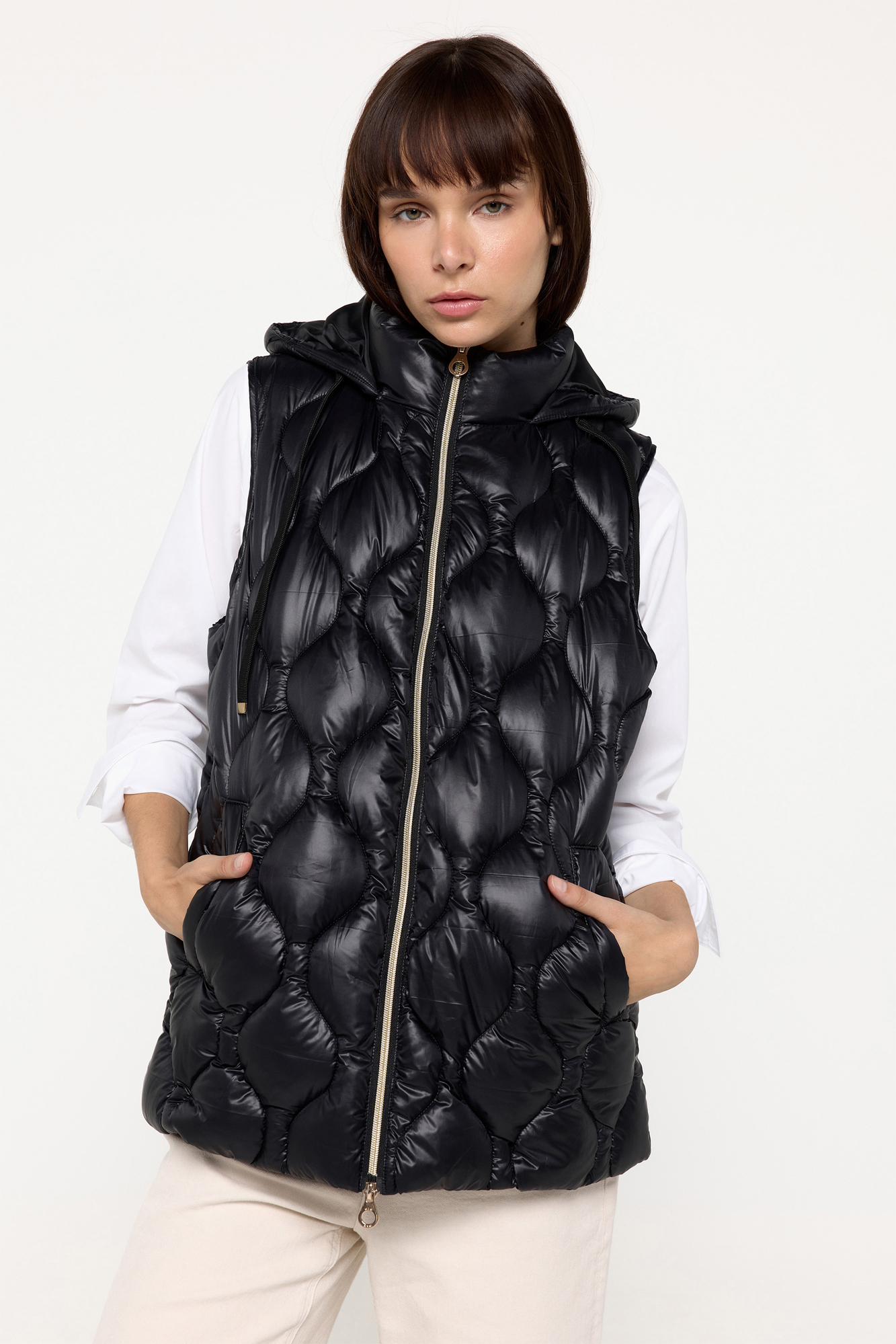 Gorro Chaleco Cazadora Mujer Chaleco Acolchado Capucha Ofertas En