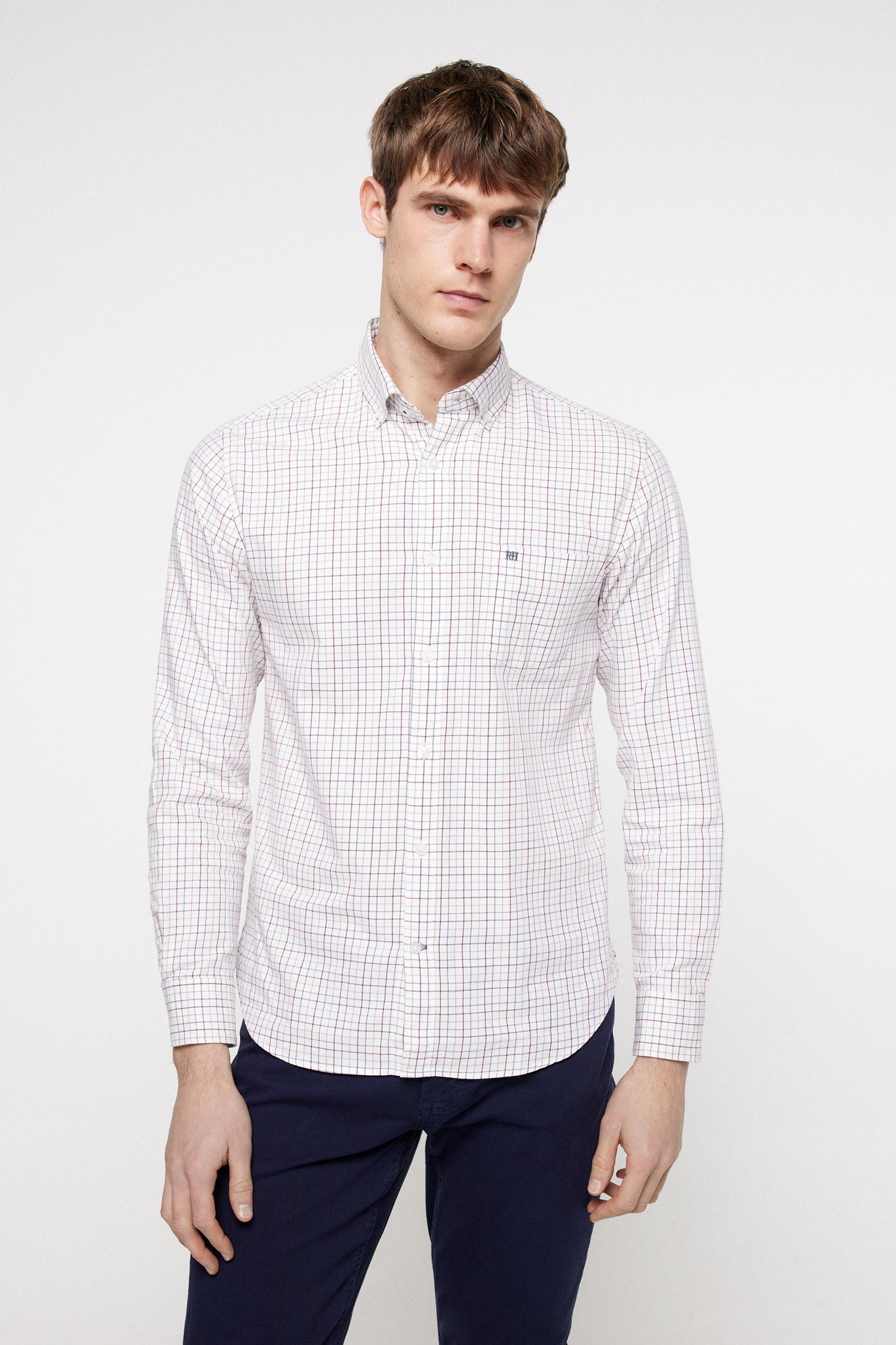 Camisa twill xadrez inglês, Outlet Camisas de Homem