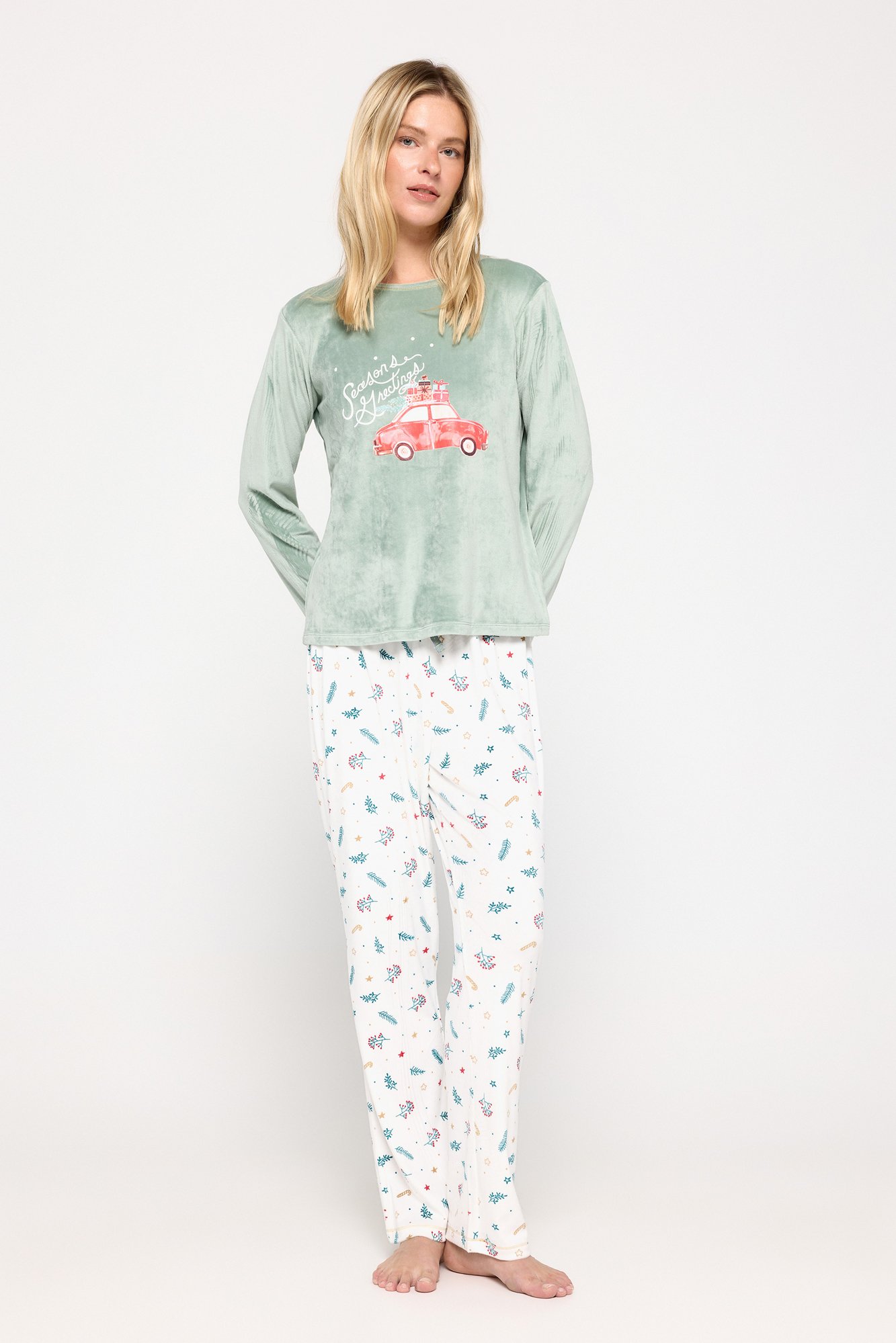 Pijama Mujer Polar Invierno Pijama Primark Soft Touch Velour Manga
