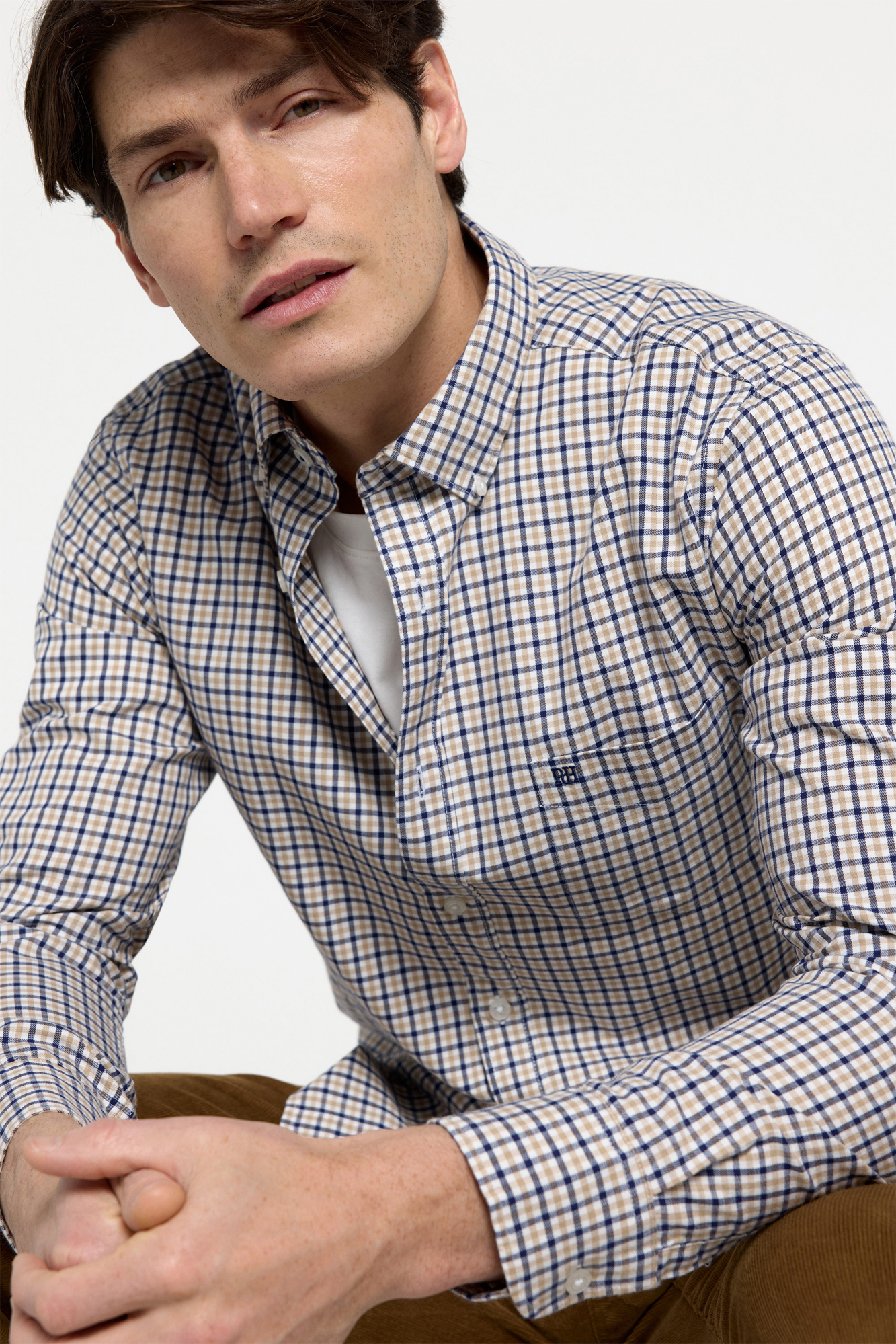 Camisa Twill Cuadros Pedro del Hierro Ofertas en camisas de