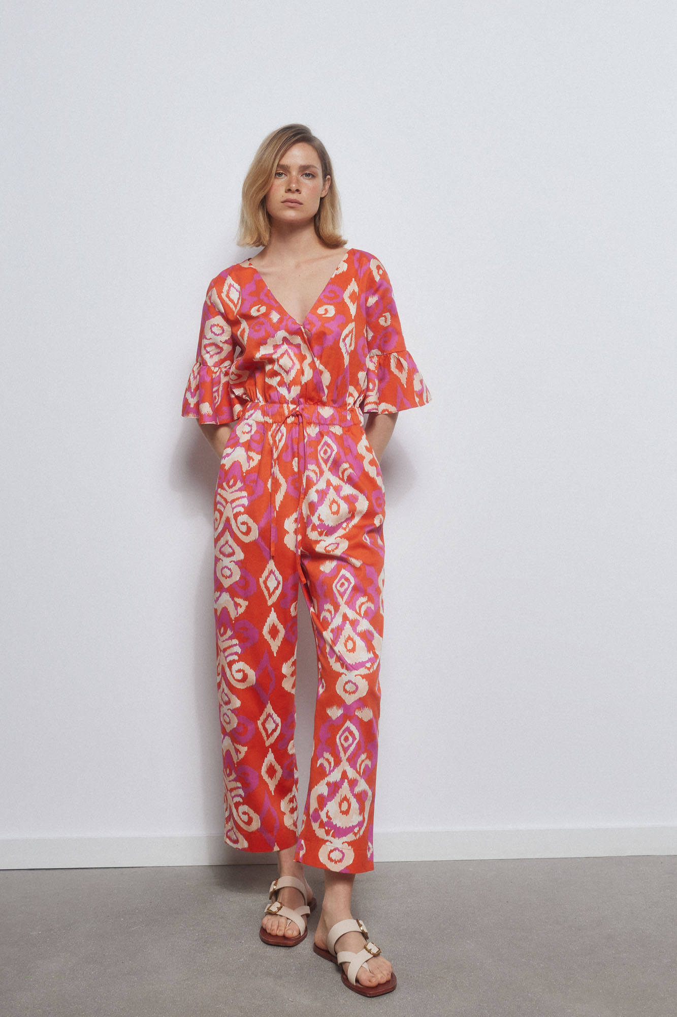 Mono de popelin estampado Ofertas en monos de mujer Fifty Factory