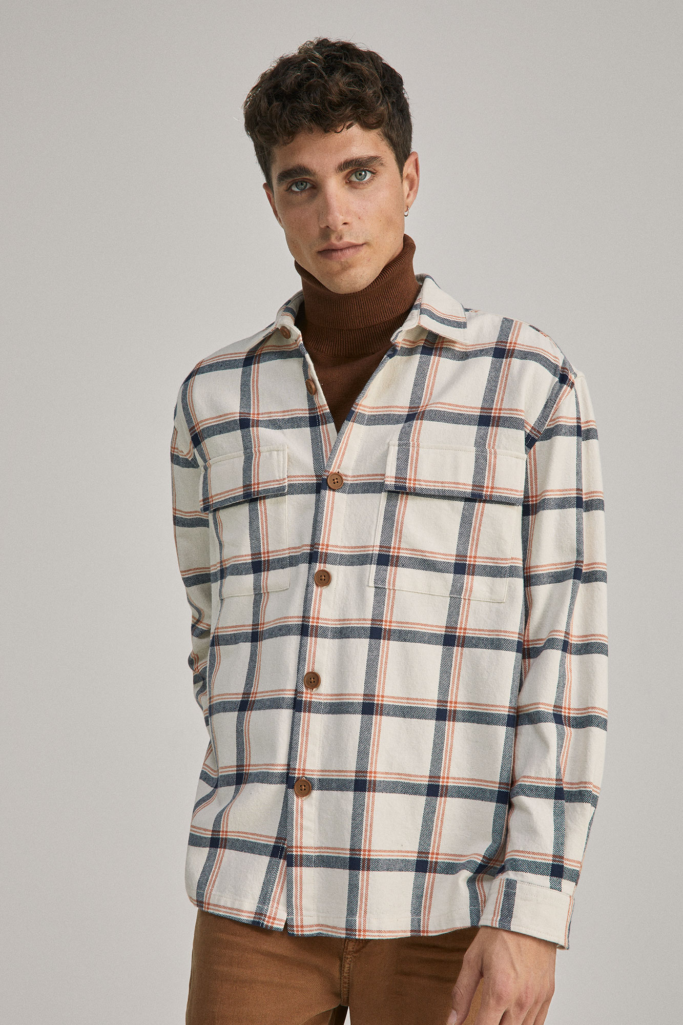 Springfield Sobrecamisa Cuadros Marrón | Camisas Hombre ⋆ Treboada