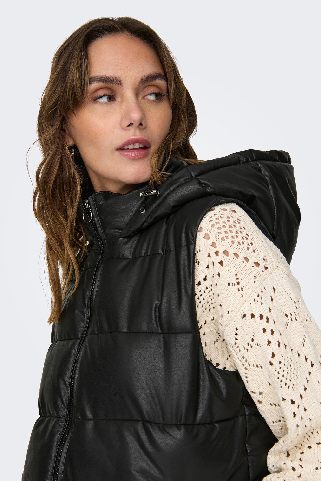 Cortefiel Chaleco Acolchado Mujer Blanco Chaleco Acolchado Corto