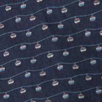 Springfield Camisa de manga larga algodón estampado azul