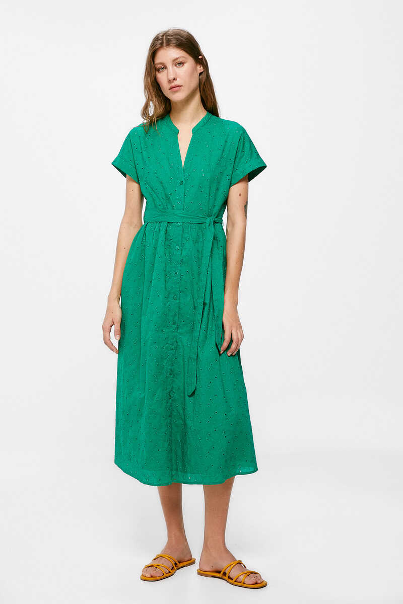 Vestido Camisero Vestidos Outlet Springfield Vestido Midi Camisero