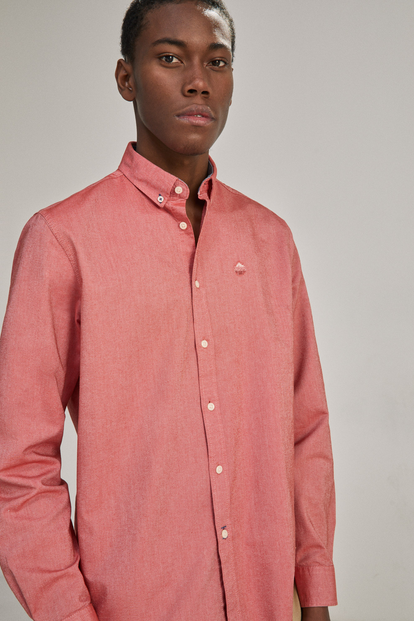 Springfield Camisa ligera rayas, Camisa Hombre, Rosa (Pink), S : :  Moda