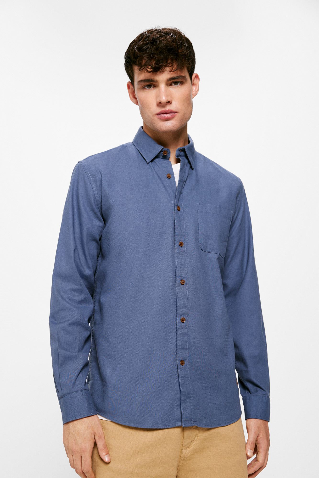 Camiseta España Camisa Twill Color Rebajas En Camisas De Hombre