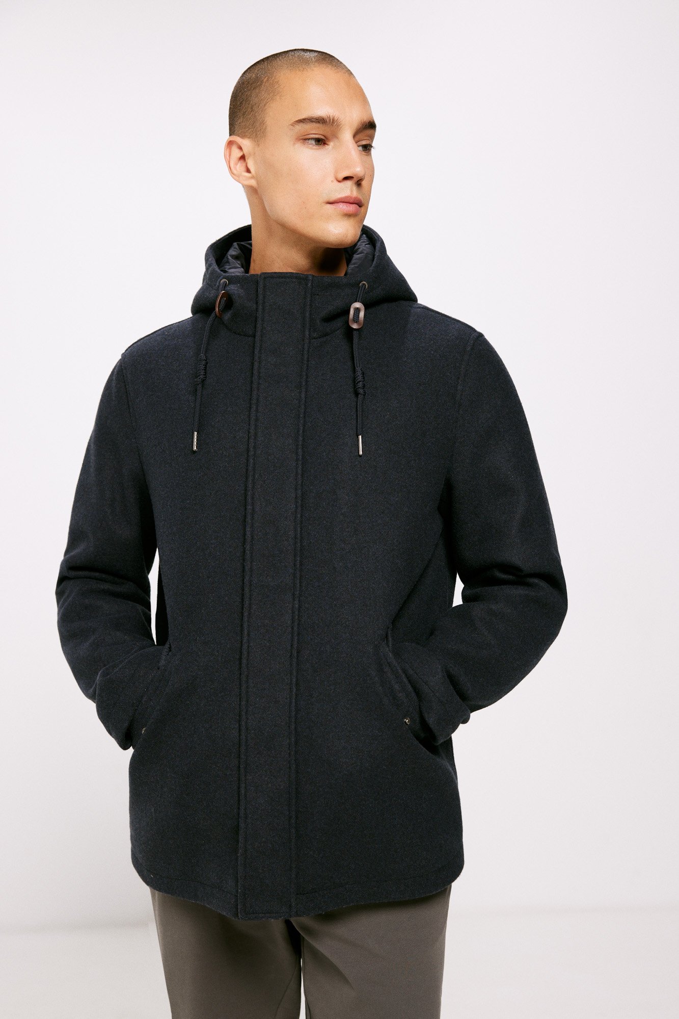 Springfield Hombre Chaqueta Parka De Lana Con Capucha SPRINGFIELD