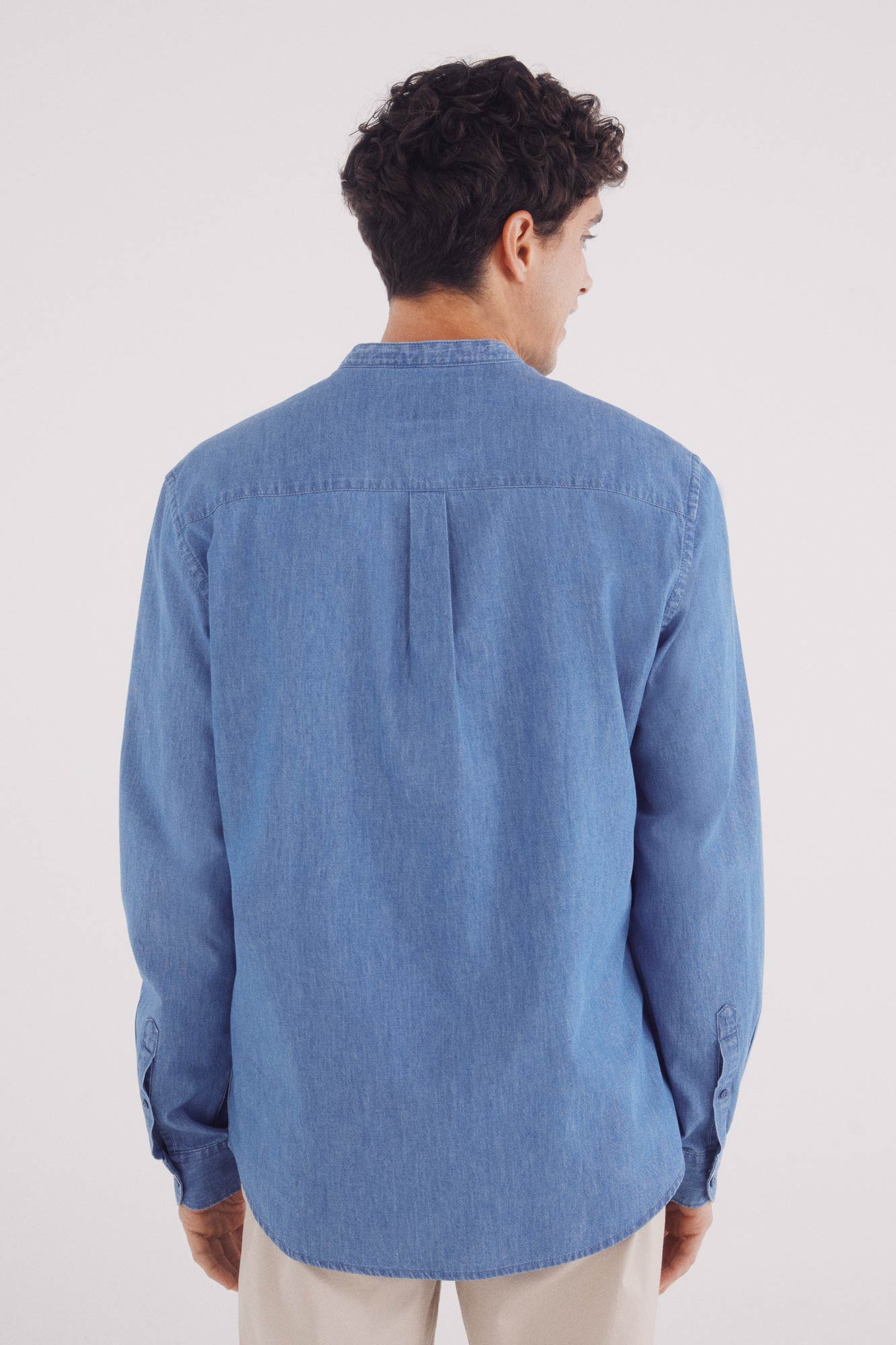 Springfield Camisa Ml Liso Cotton Slub Mao Boy´s Shirt, Navy Blue, 12 years