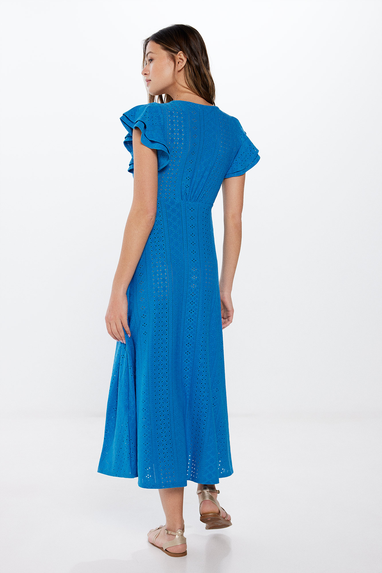 Vestido Midi Vestido Punto Botones Limited Edition Zara Vestido De