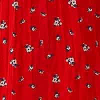 Springfield Falda plisada estampada rojo