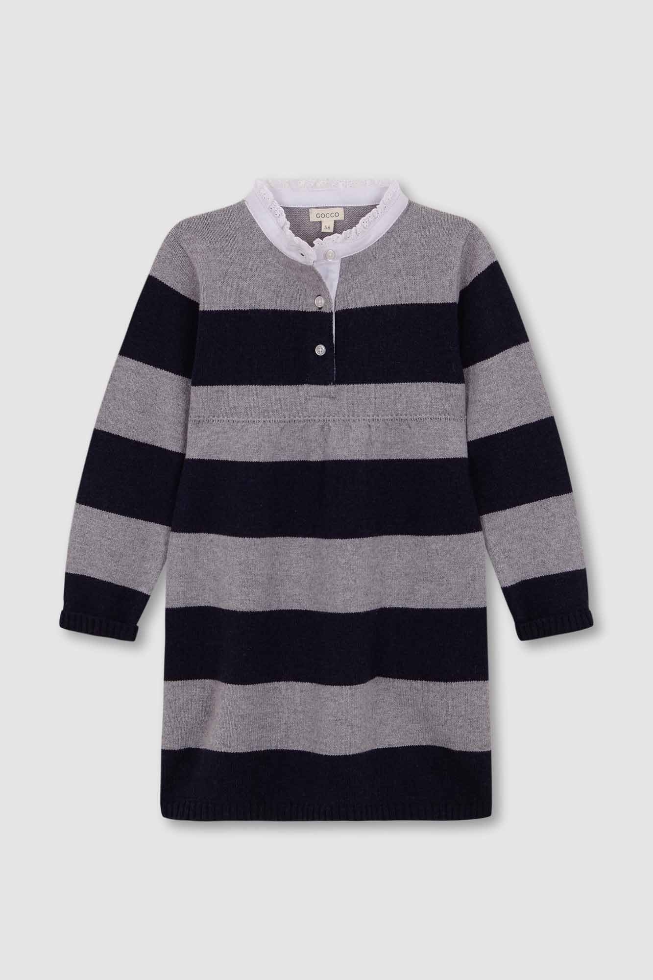 Vestido Polo Gocco Vestido Polo De Rayas Marino Rebajas En