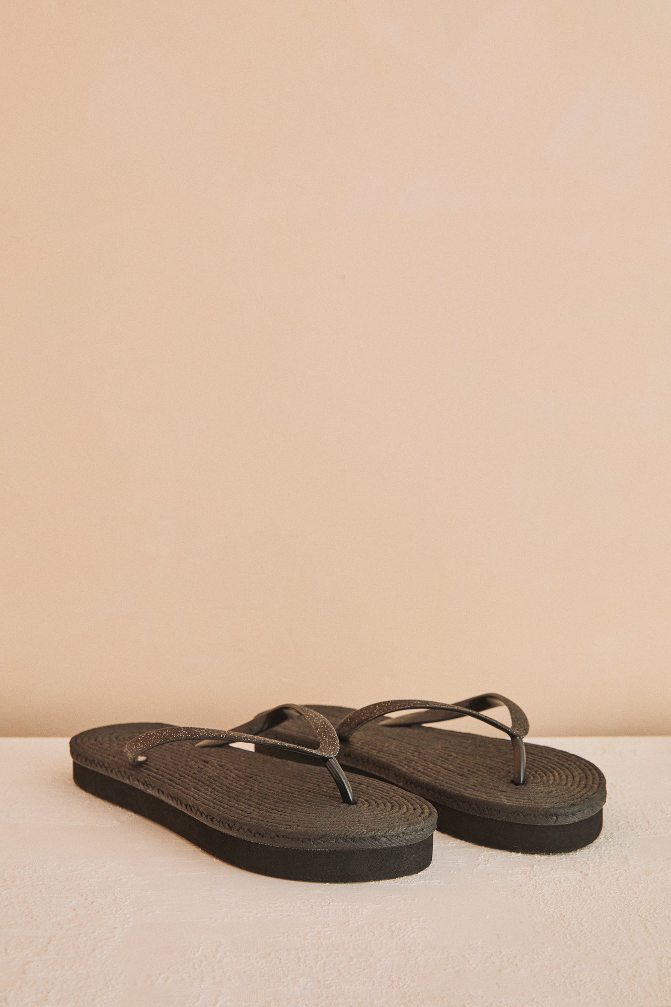 Chanclas mujer esparto negro Rebajas en sandalias de mujer