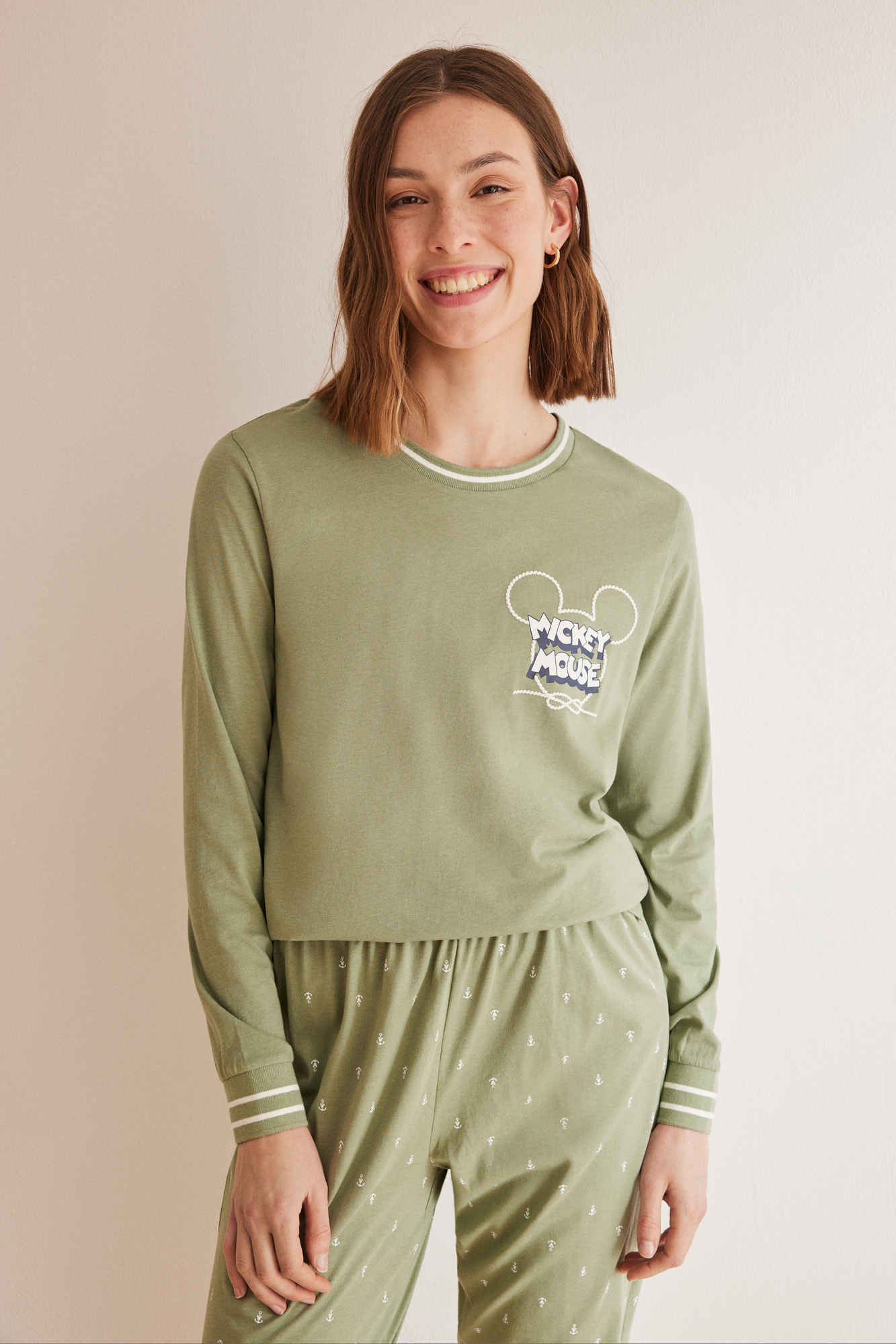 Mickey Mouse Women Secret Pyjama Pijama 100% Algodão Mickey Mouse