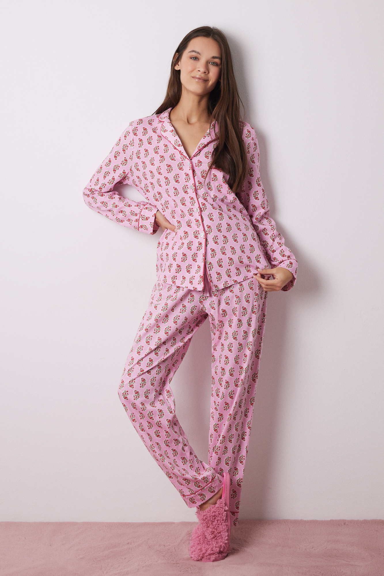 Pajamas Women Secret Pijama Cuadros Pink Pijama Camisero Women