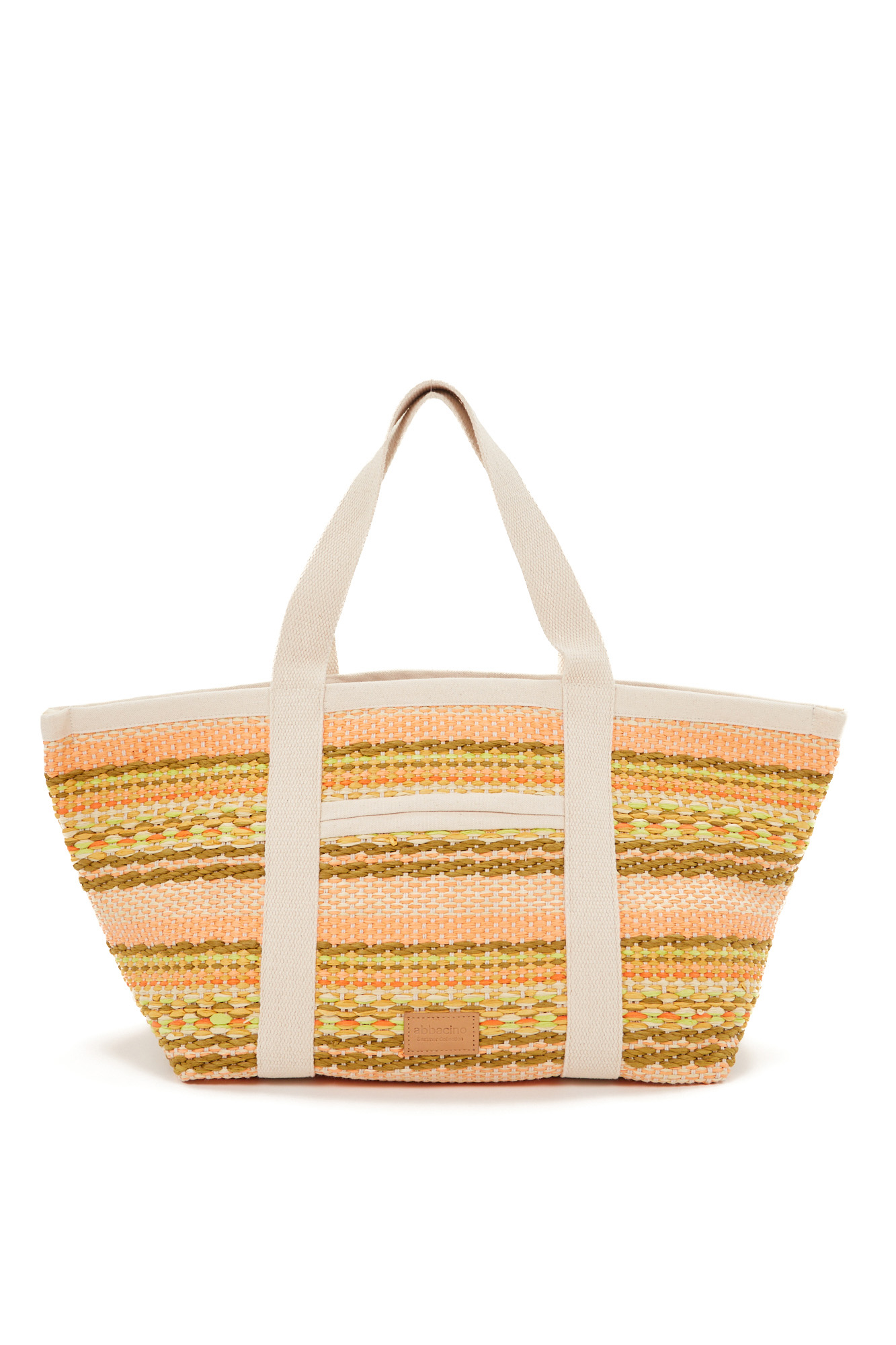 Capazo playa trenzado multicolor