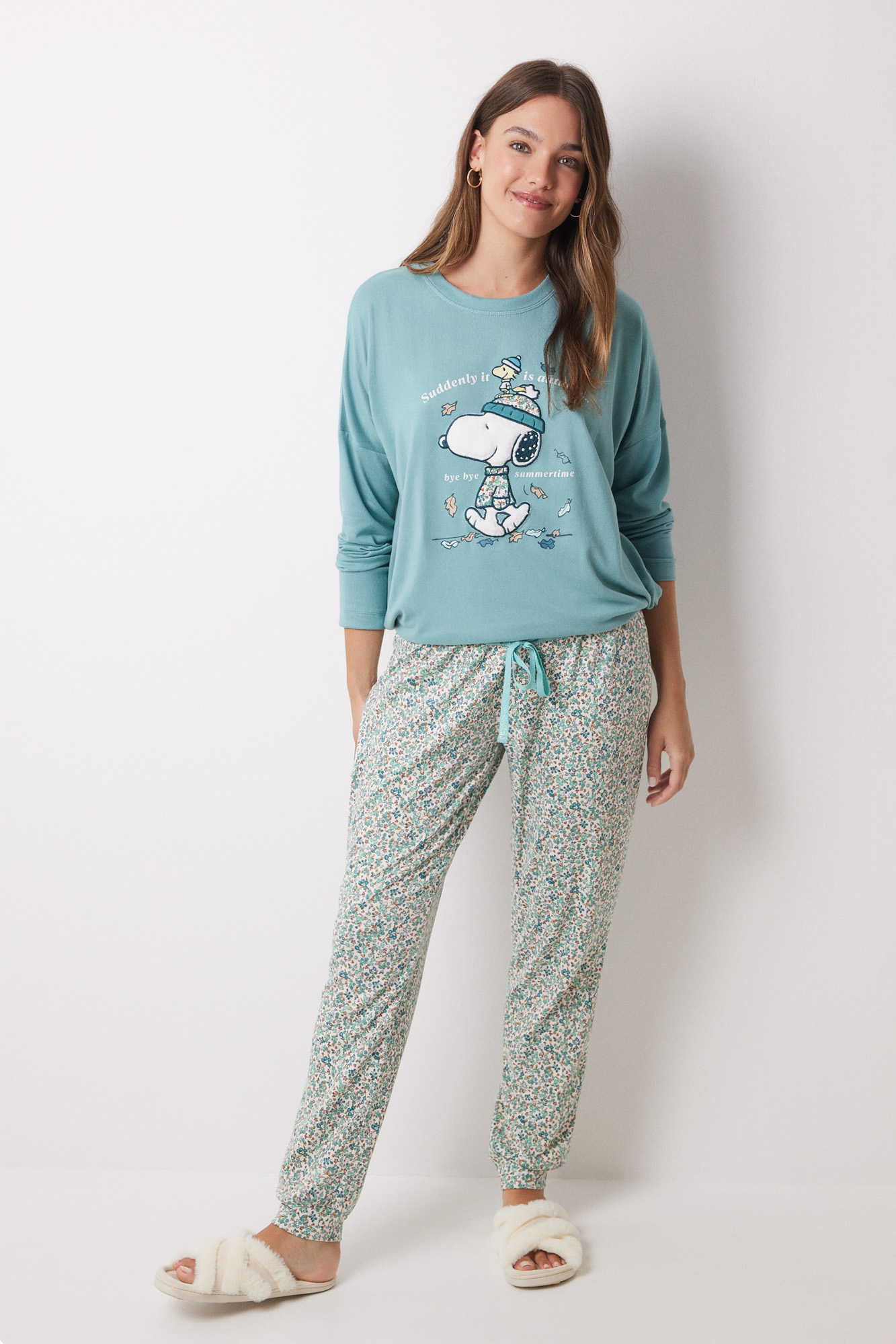 Women'secret Snoopy Schlafanzug - Langer Pyjama Mit Snoopy-Motiv