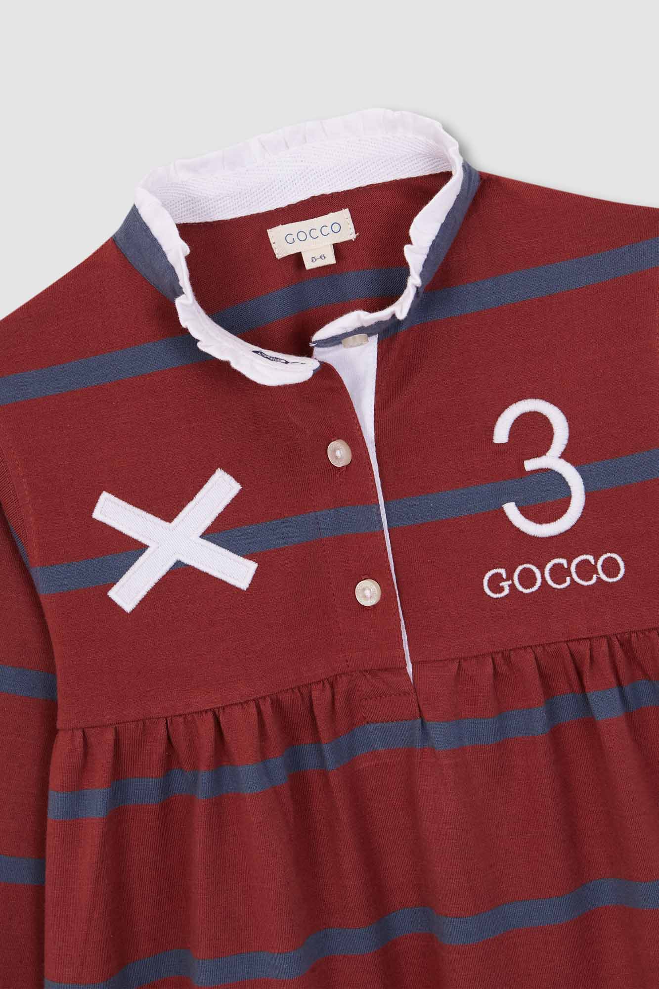 Vestido Polo Riscas Coral Escuro Ofertas em vestidos de menina