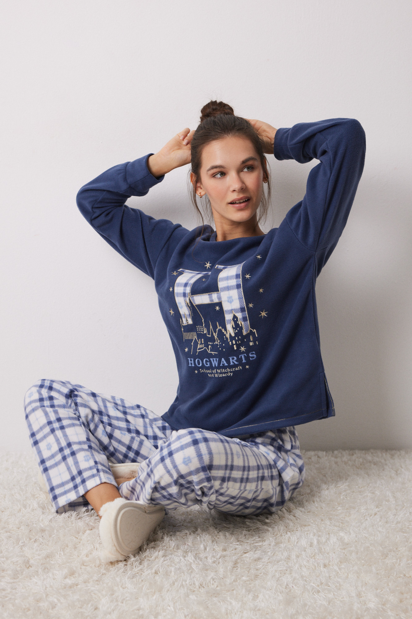 Pijama polar cuadros Harry Potter Ofertas en pijamas de mujer